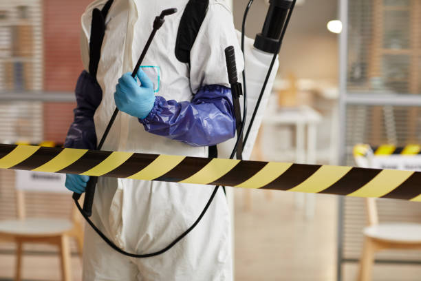 Professional Sewage Cleanup technician working in Muncie, IN
